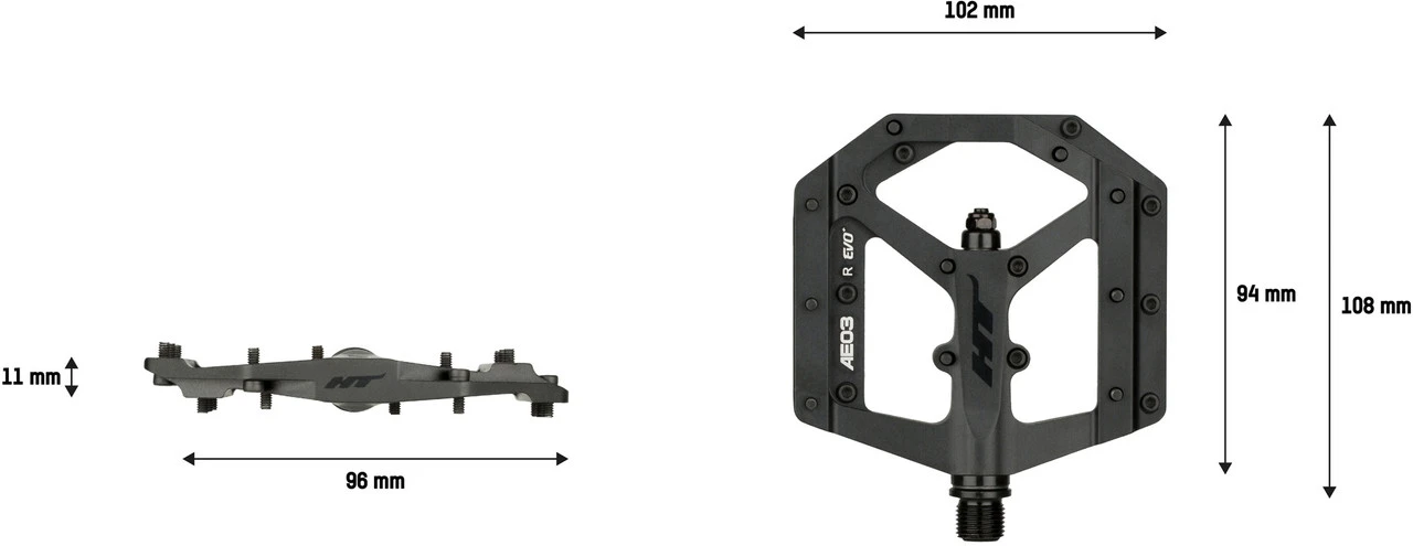 HT EVO AE03 Plattformpedale Stealth Black Limited Edition 8 HT EVO AE03 Plattformpedale Stealth Black Limited Edition – Bild 6