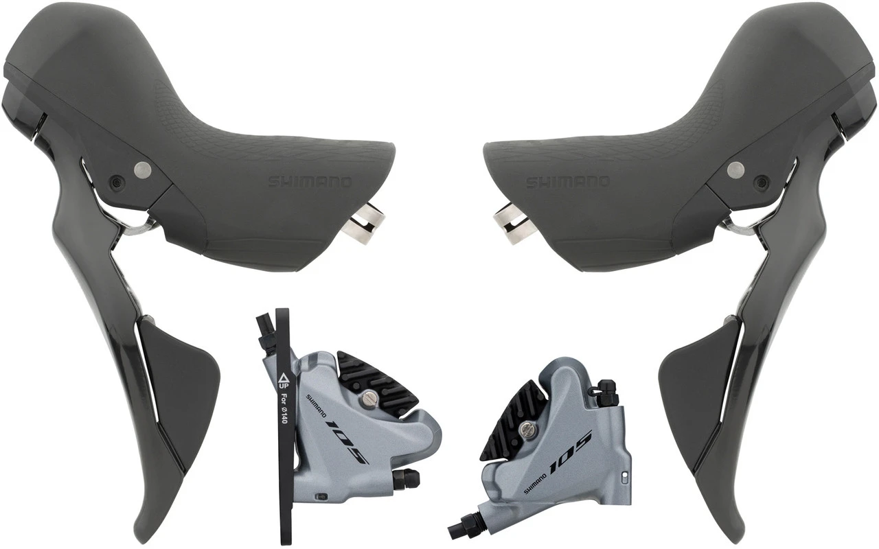 Shimano 105 V+h Set BR-R7070 + ST-R7025 Scheibenbremse 4 Shimano 105 V+h Set BR-R7070 + ST-R7025 Scheibenbremse – Bild 2