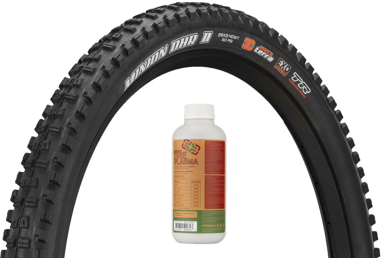MAXXIS Minion DHR II 3C MaxxTerra EXO WT TR 29" Faltreifen + E13 Tire Plasma 3 MAXXIS Minion DHR II 3C MaxxTerra EXO WT TR 29" Faltreifen + E13 Tire Plasma